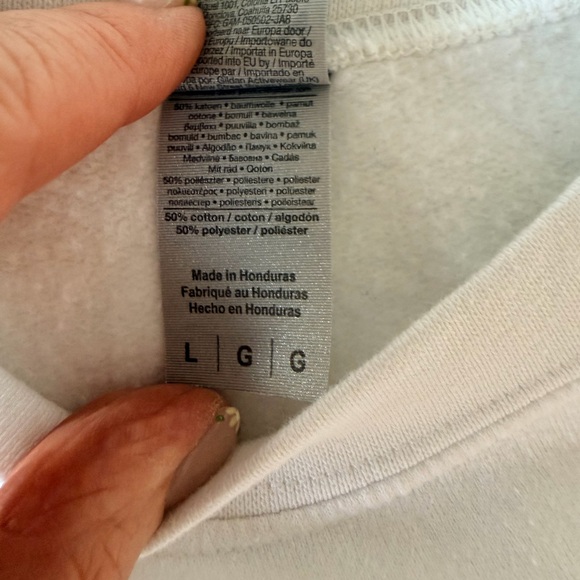 Wild Aloof Rebel Graphic Sweatshirt Large White Crewneck - Picture 5 of 8